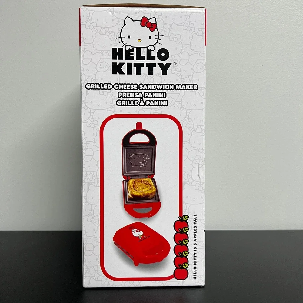 Hello Kitty Grilled Cheese Sandwich Maker Red Panini Press NEW NIB